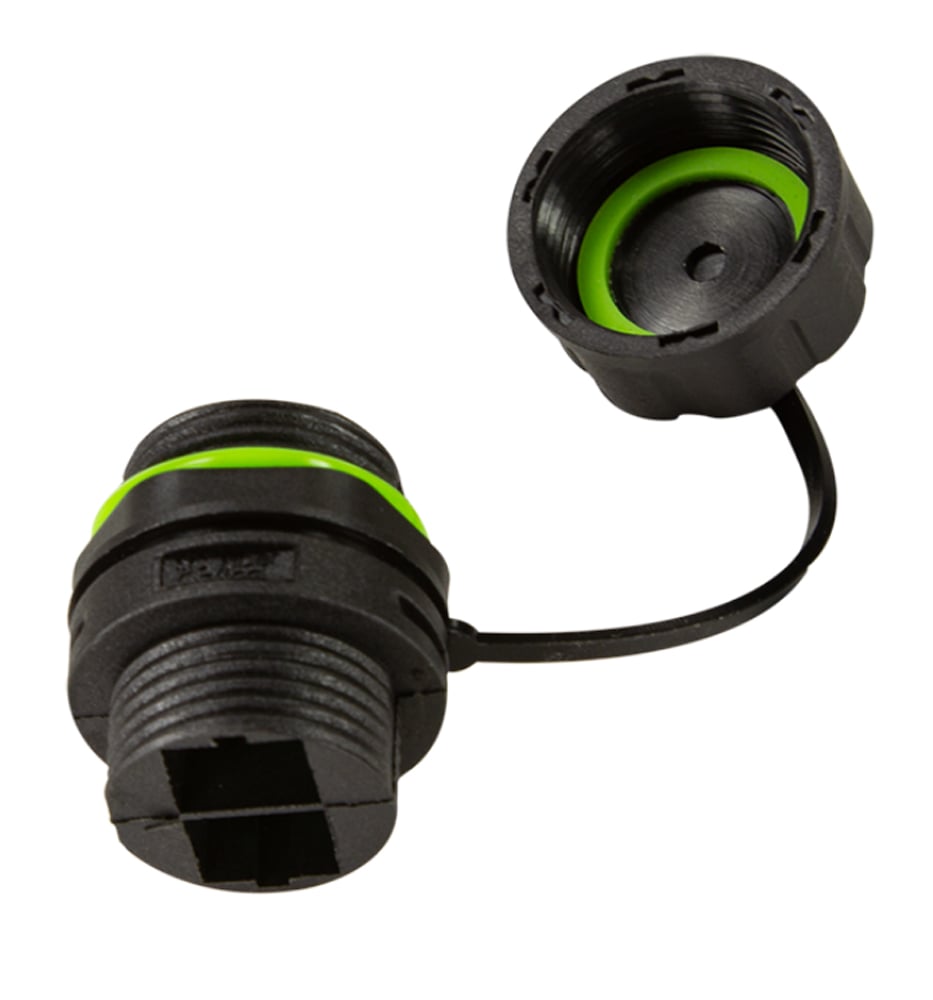 Connettore Fibra Ottica SC Duplex Impermeabile IP68 con Pressacavo e Cappuccio Antipolvere - Logilink IWP-MD FOSCD-IPGL