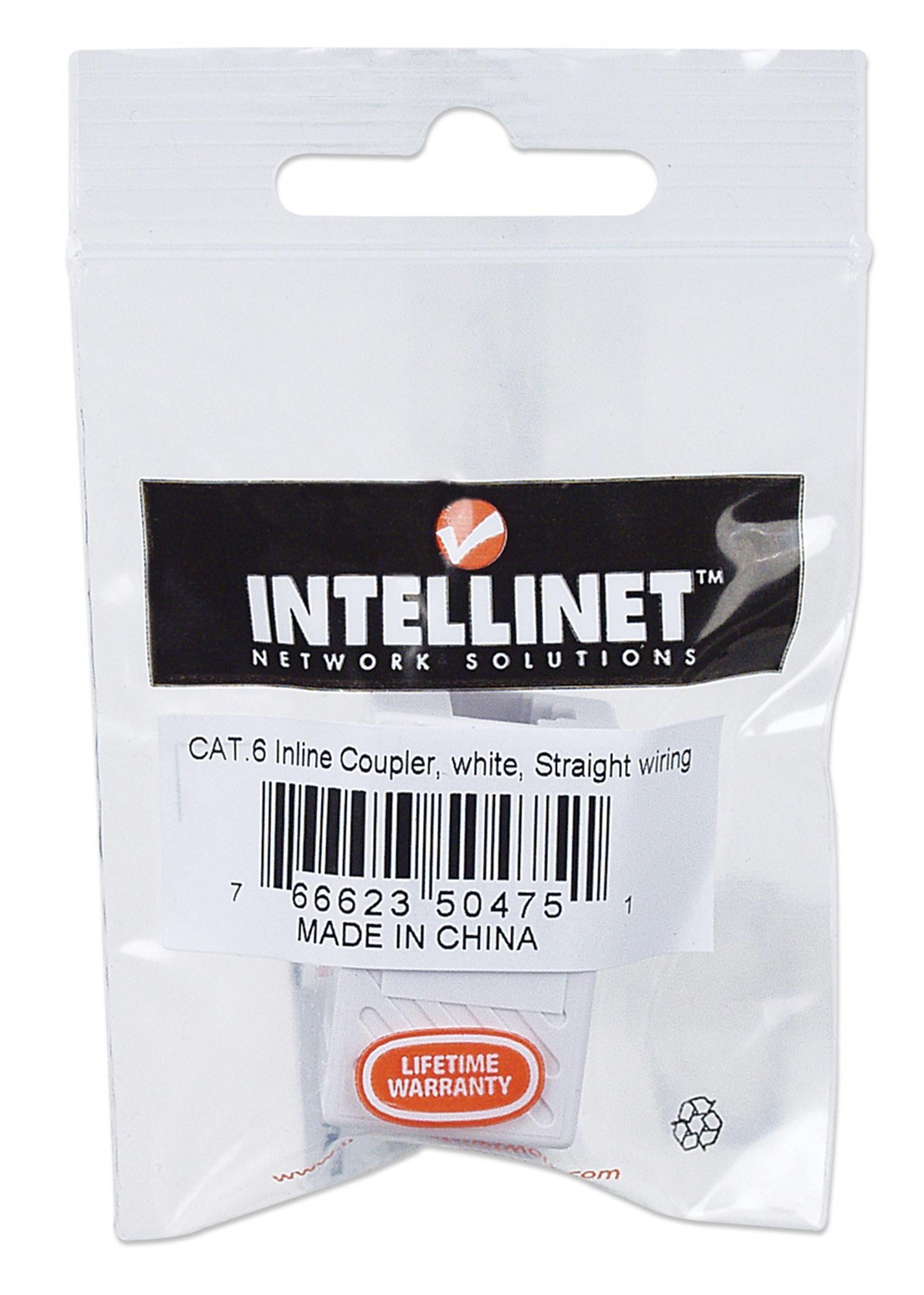 Accoppiatore Cat6 RJ45 F/F UTP colore Bianco - Intellinet IWP-MD F/F-C6