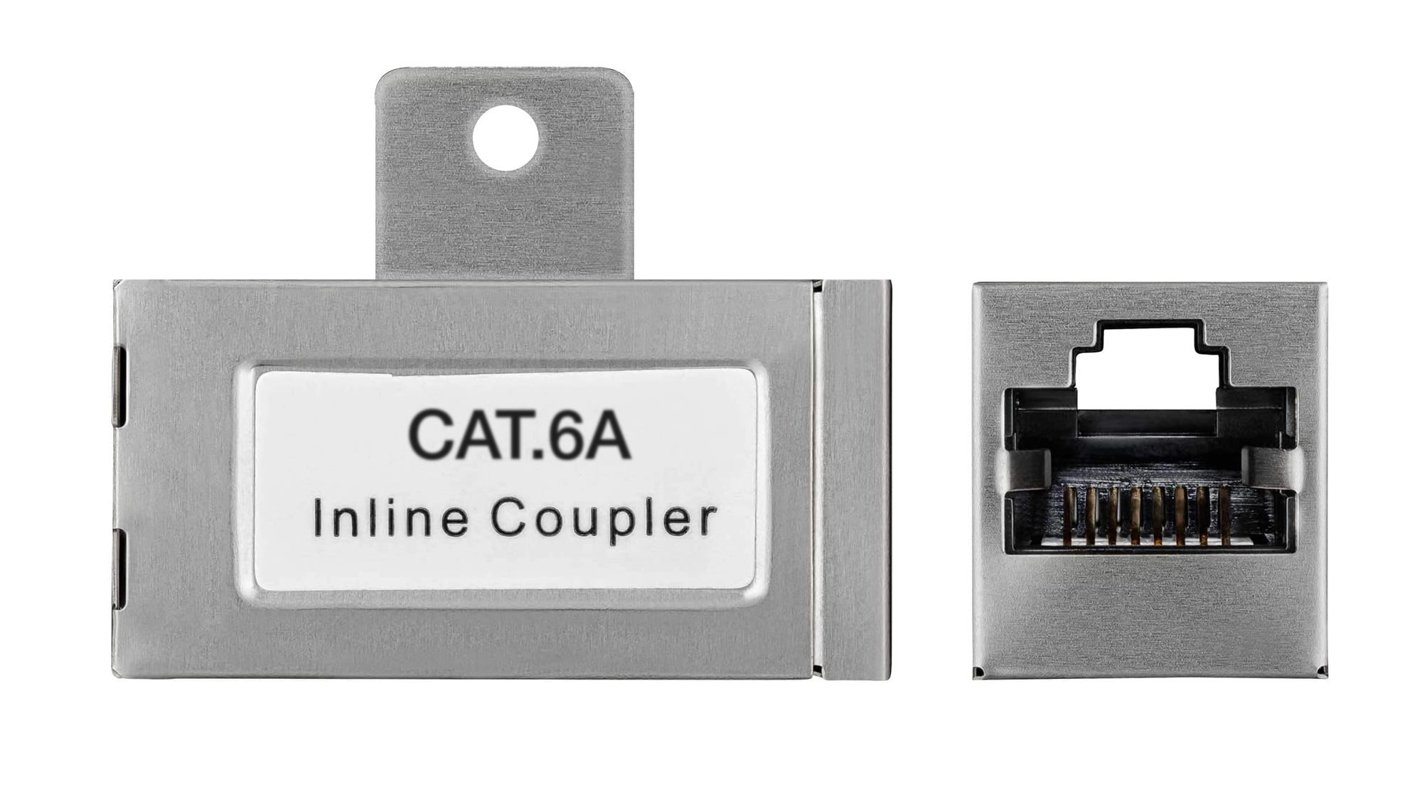 Modular adapter RJ 45 Cat 6 A Female/Female with flange - IWP-MD F/F-C 6 A-W