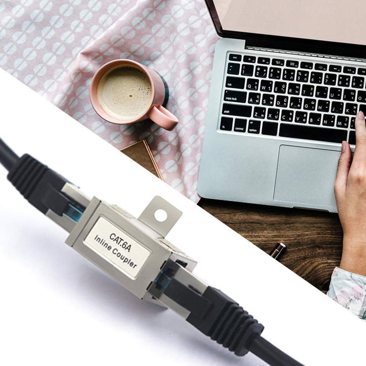 Adattatore Modulare RJ45 Cat6A Femmina/Femmina con Flange - IWP-MD F/F-C6A-W