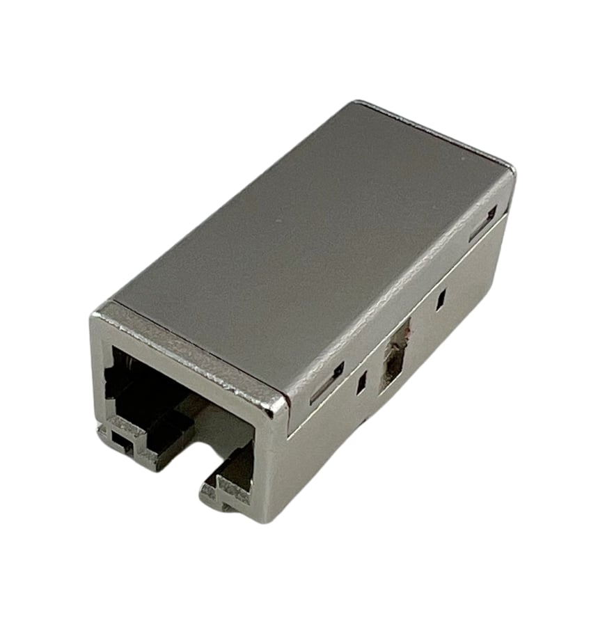 Accoppiatore RJ45 Cat6A 8P8C Femmina/ Femmina 10G STP Silver - Techly Professional IWP-MD F/F-C6ALT