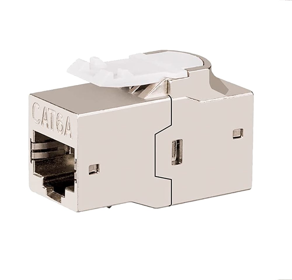 Accoppiatore di Rete RJ45 Cat6A F/F Schermato FTP da pannello 16.5mm - Techly Professional IWP-MD F/F-C6ASLT