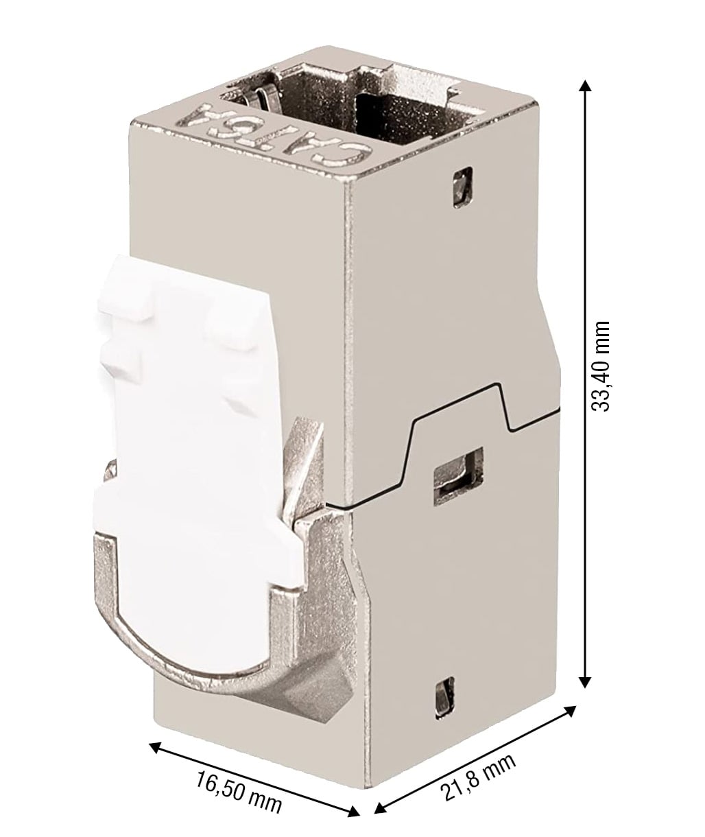 Accoppiatore di Rete RJ45 Cat6A F/F Schermato FTP da pannello 16.5mm - Techly Professional IWP-MD F/F-C6ASLT