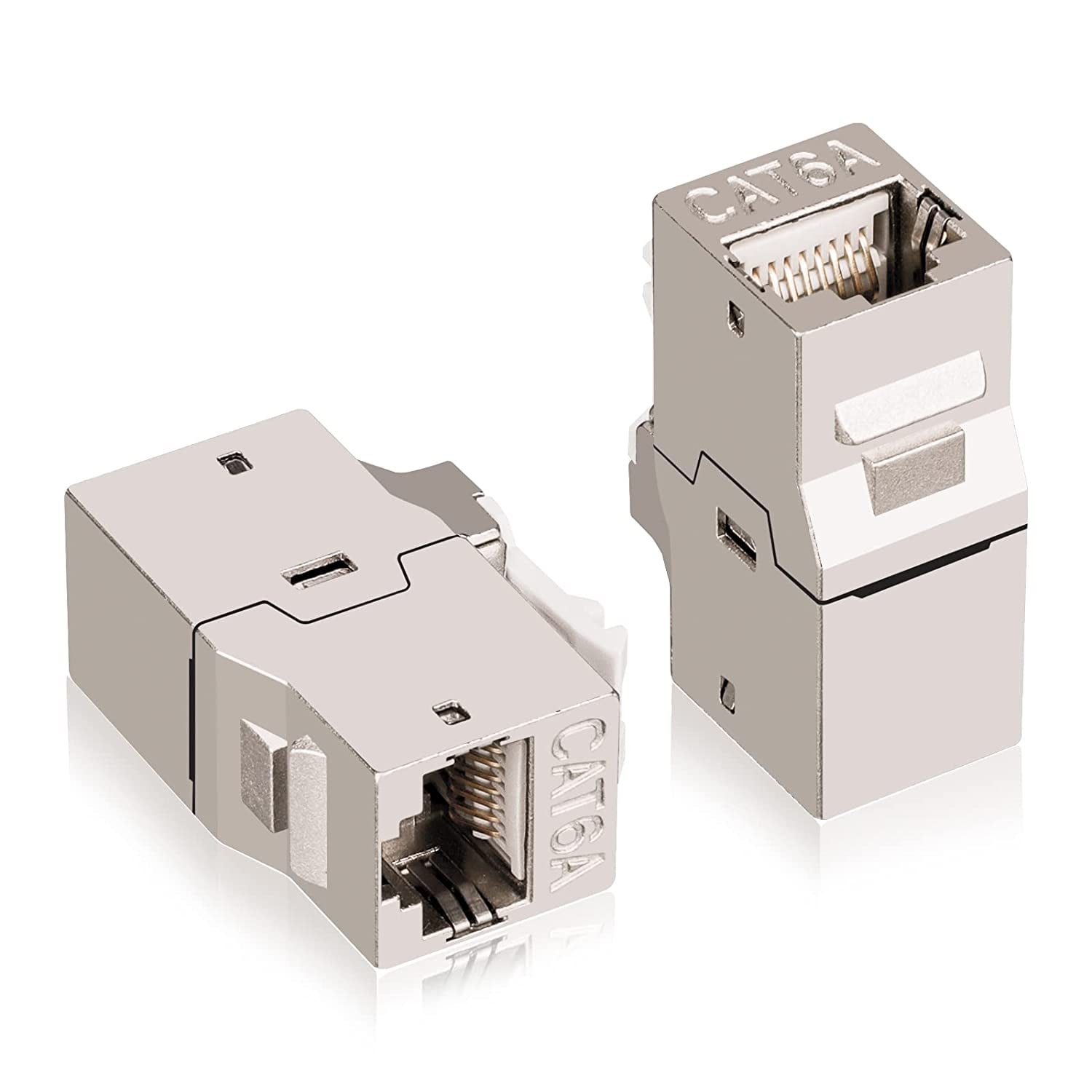 Accoppiatore di Rete RJ45 Cat6A F/F Schermato FTP da pannello 16.5mm - Techly Professional IWP-MD F/F-C6ASLT
