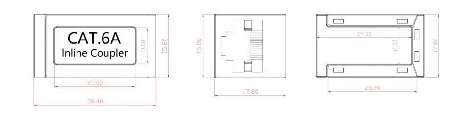 Accoppiatore Cat6A 10GE RJ45 STP - Techly Professional IWP-MD F/F-C6AT