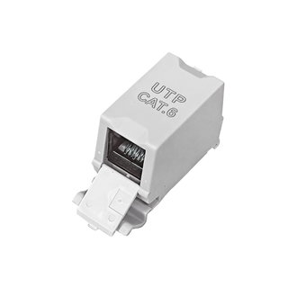 Adattatore per Guida DIN Cat6 RJ45 F/F UTP - Techly Professional IWP-MD KEY-RAIL1U6