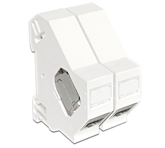 DIN bar adapter for RJ 45 Keystone module - Delock IWP-MD KEY-RAILE