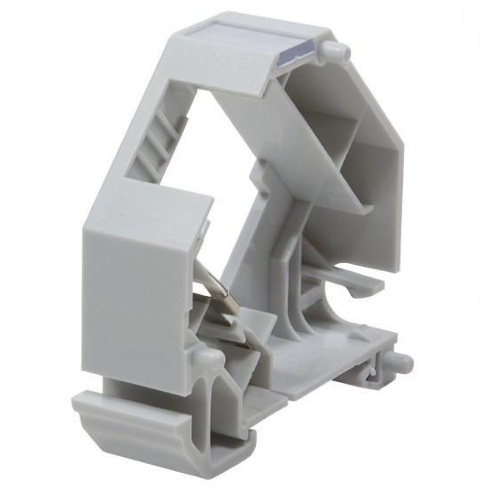 Adattatore keystone RJ45 per Barra DIN espandibile in Plastica con messa a terra - Techly Professional IWP-MD KEY-RAILS
