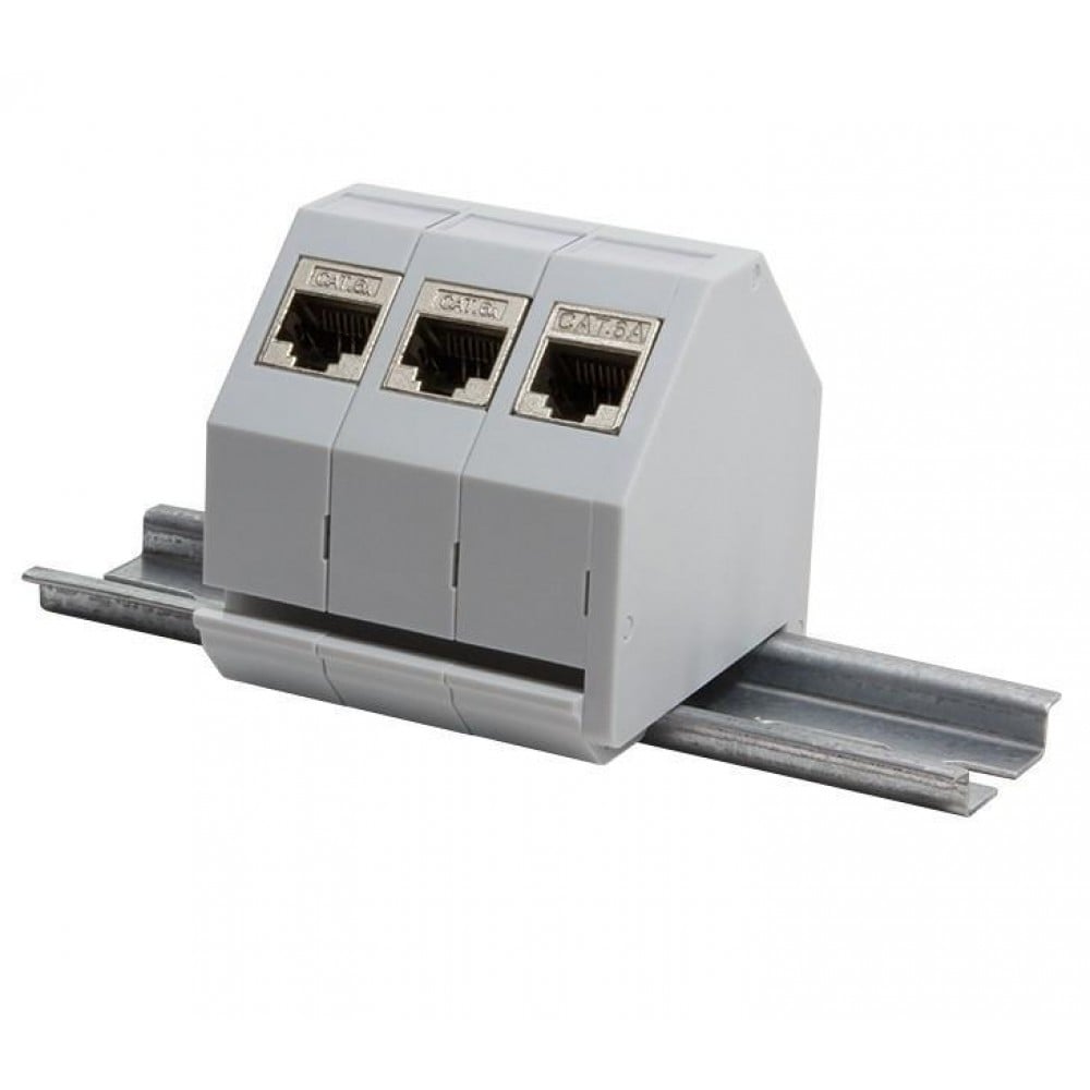 Adattatore keystone RJ45 per Barra DIN espandibile in Plastica non schermato - Techly Professional IWP-MD KEY-RAILU
