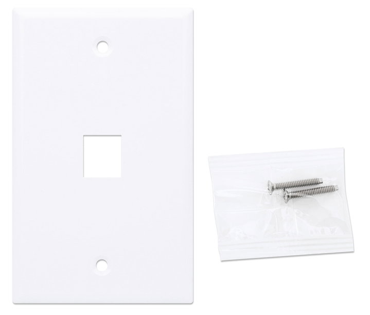 Placca Porta Frutti 1 Posto Mod.503 Bianco - Techly Professional IWP-MD PSTR-1WT