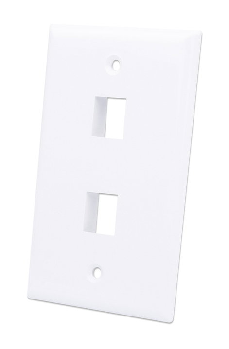 Placca Porta Frutti 2 Posti Mod.503 Bianco - Techly Professional IWP-MD PSTR-2WT