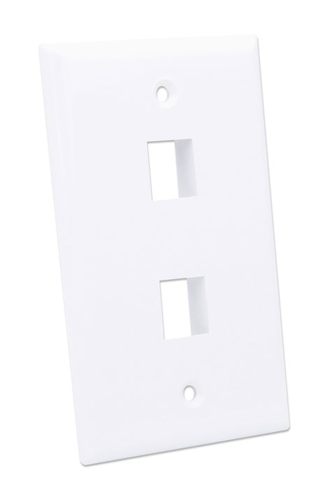Placca Porta Frutti 2 Posti Mod.503 Bianco - Techly Professional IWP-MD PSTR-2WT