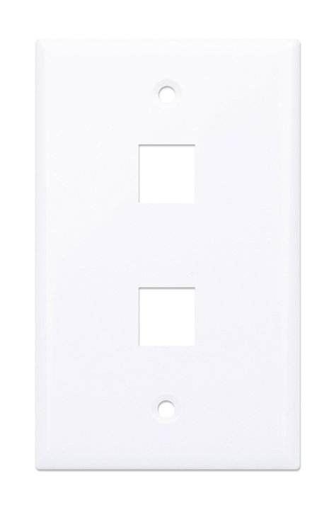 Placca Porta Frutti 2 Posti Mod.503 Bianco - Techly Professional IWP-MD PSTR-2WT