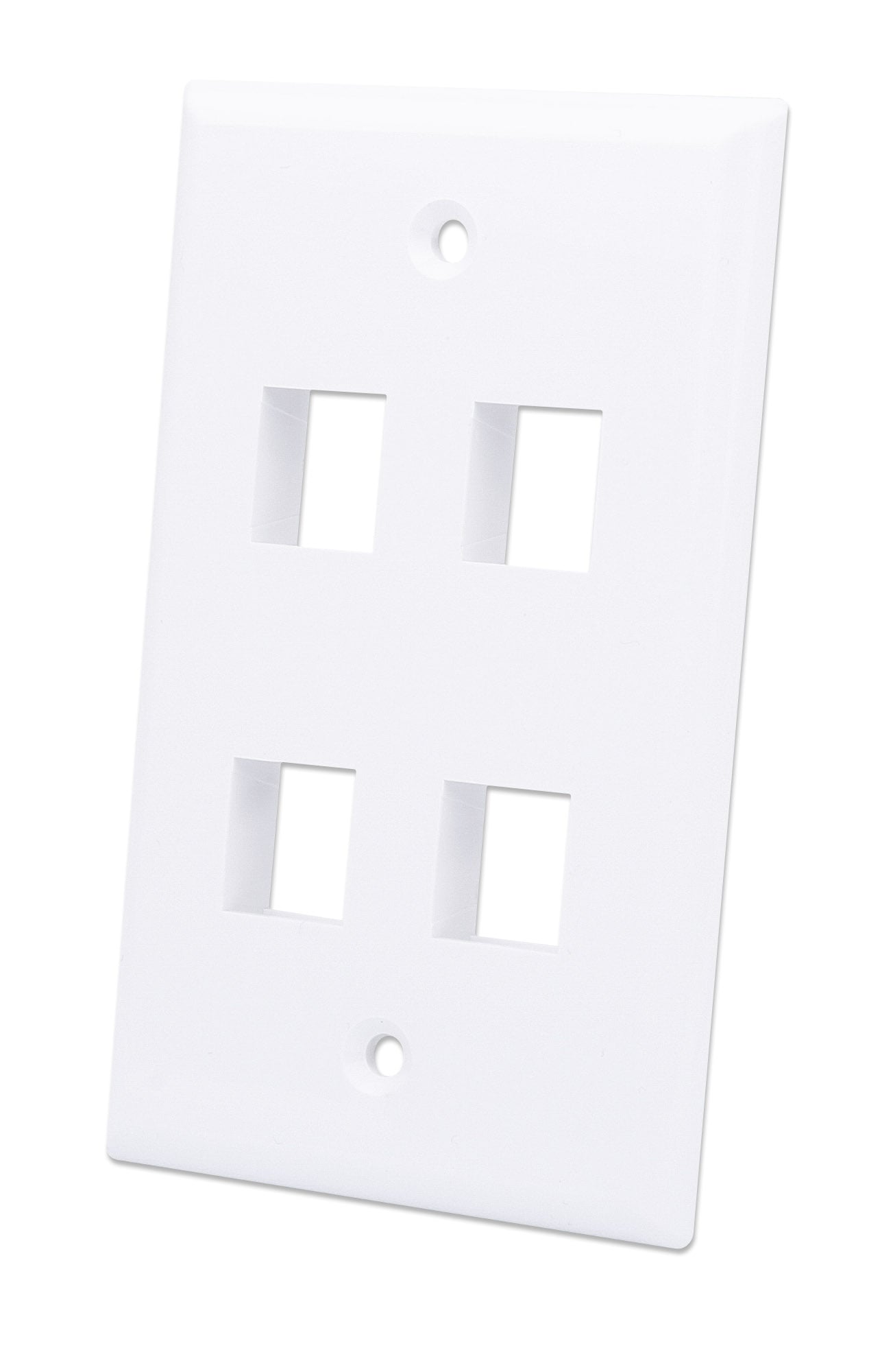 Placca Porta Frutti 4 Posti Mod.503 Bianco - Intellinet IWP-MD PSTR-4W