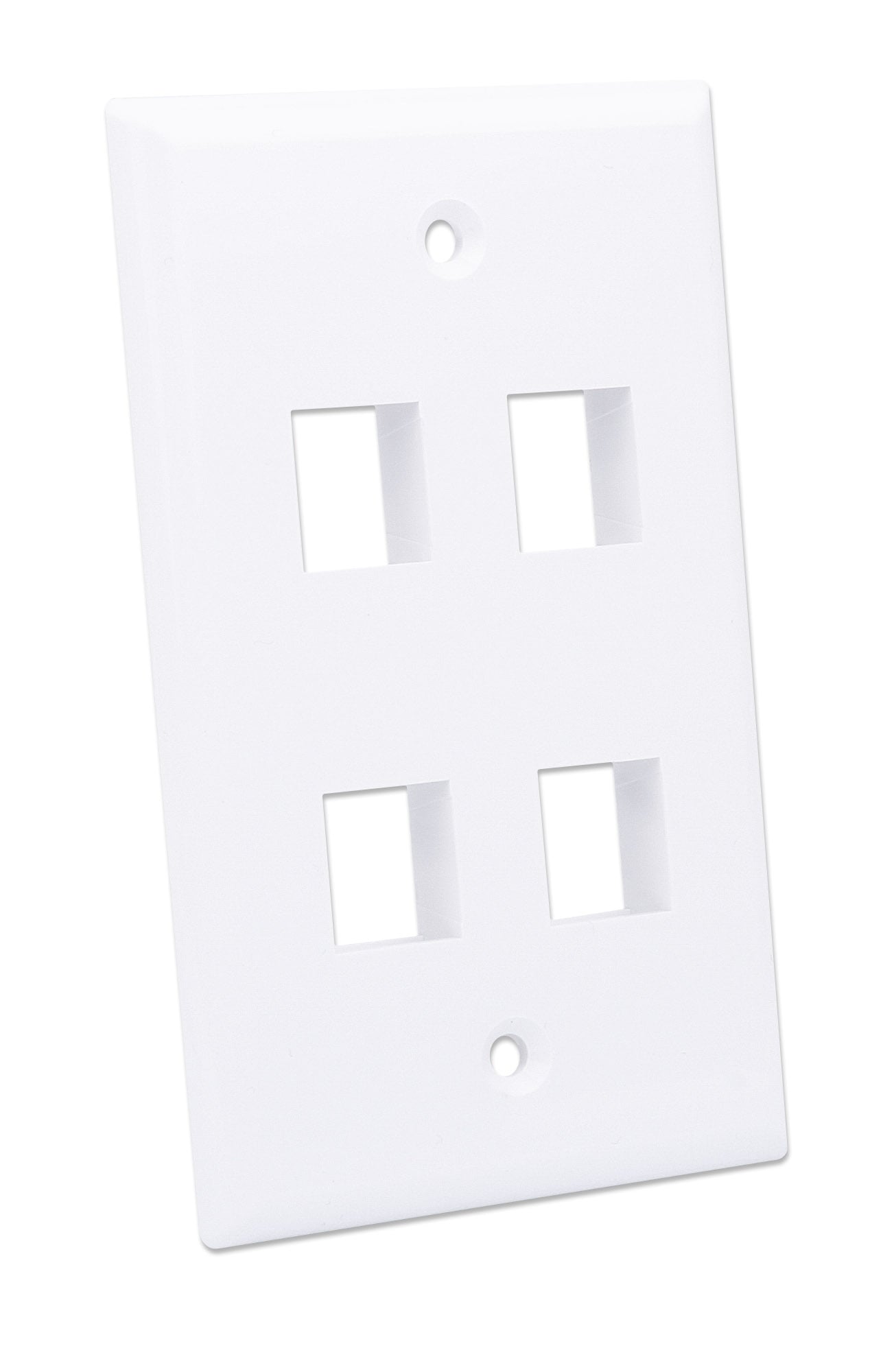Placca Porta Frutti 4 Posti Mod.503 Bianco - Intellinet IWP-MD PSTR-4W