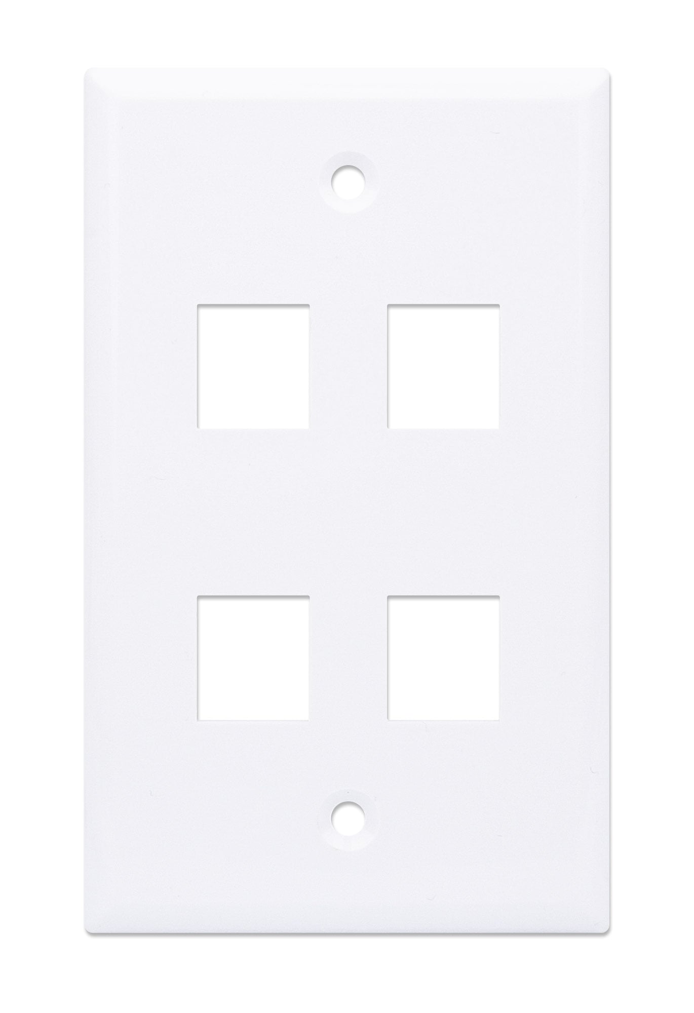 Placca Porta Frutti 4 Posti Mod.503 Bianco - Intellinet IWP-MD PSTR-4W
