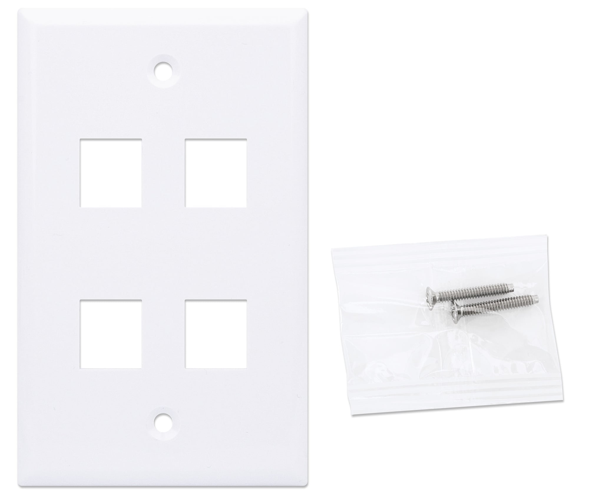 Placca Porta Frutti 4 Posti Mod.503 Bianco - Techly Professional IWP-MD PSTR-4WT