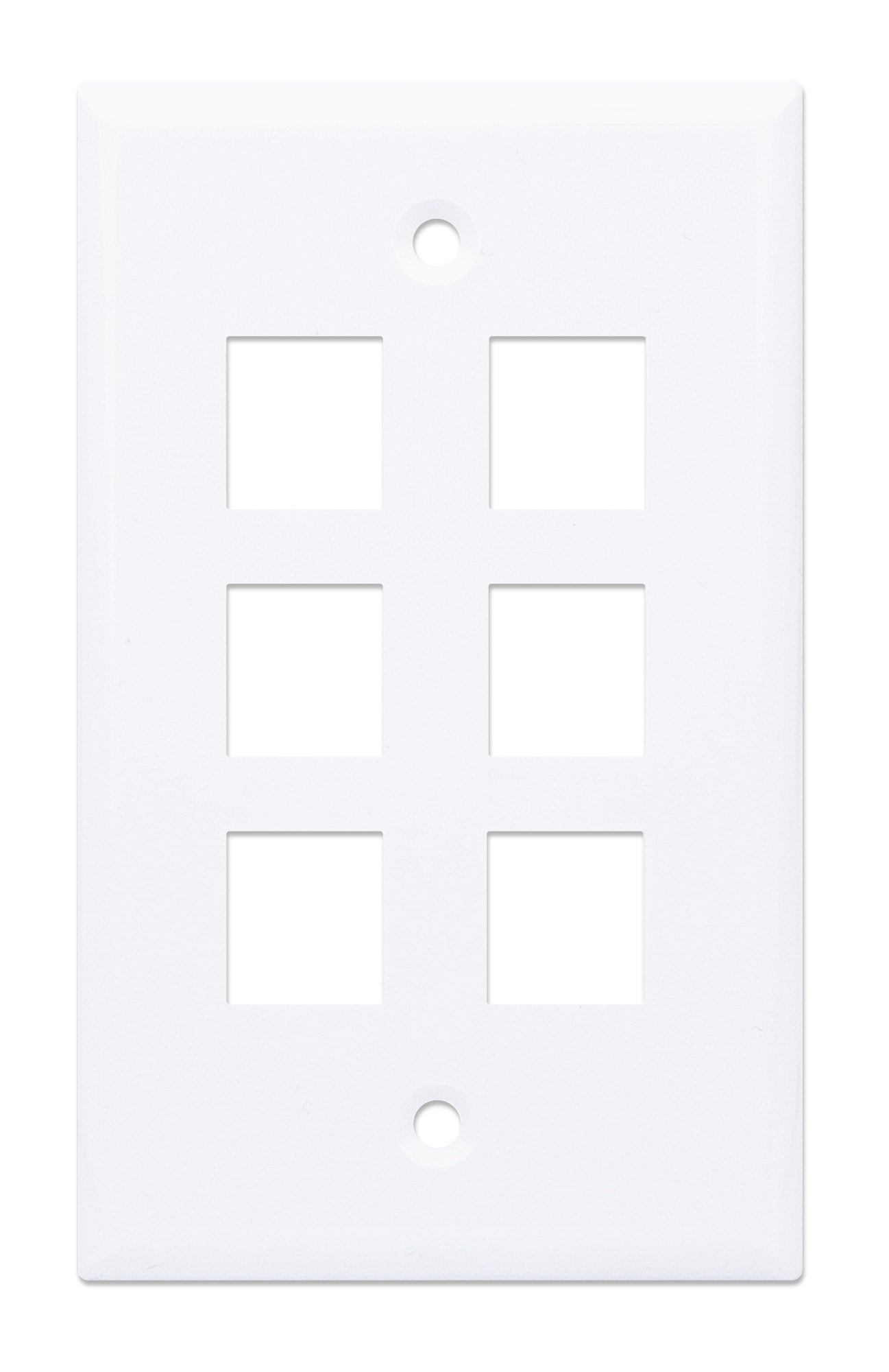 Placca Porta Frutti 6 Posti Mod.503 Bianco - Intellinet IWP-MD PSTR-6W