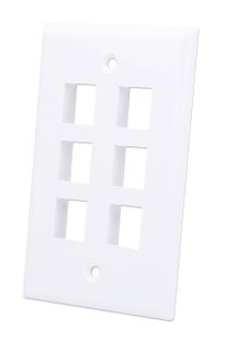 Placca Porta Frutti 6 Posti Mod.503 Bianco - Techly Professional IWP-MD PSTR-6WT