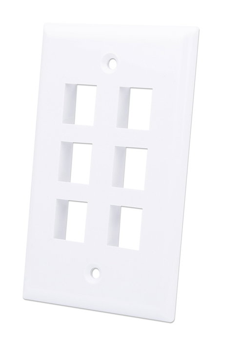 Placca Porta Frutti 6 Posti Mod.503 Bianco - Techly Professional IWP-MD PSTR-6WT
