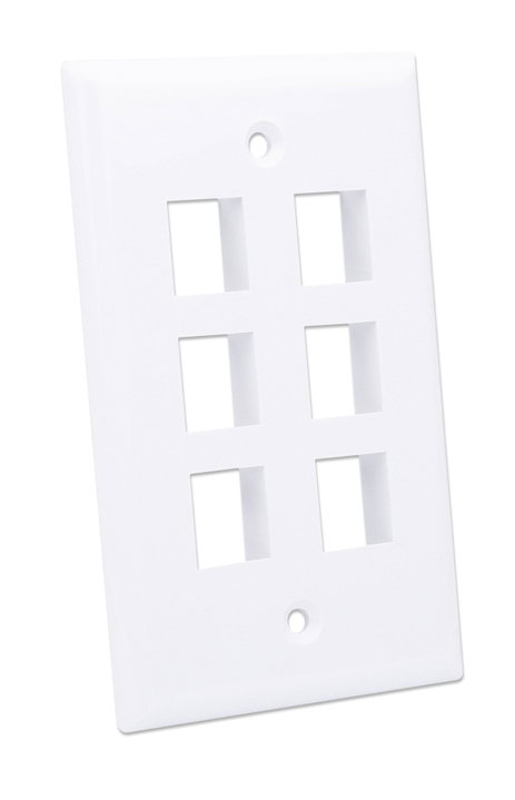 Placca Porta Frutti 6 Posti Mod.503 Bianco - Techly Professional IWP-MD PSTR-6WT