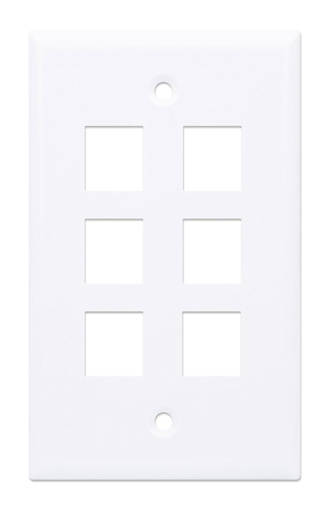 Placca Porta Frutti 6 Posti Mod.503 Bianco - Techly Professional IWP-MD PSTR-6WT