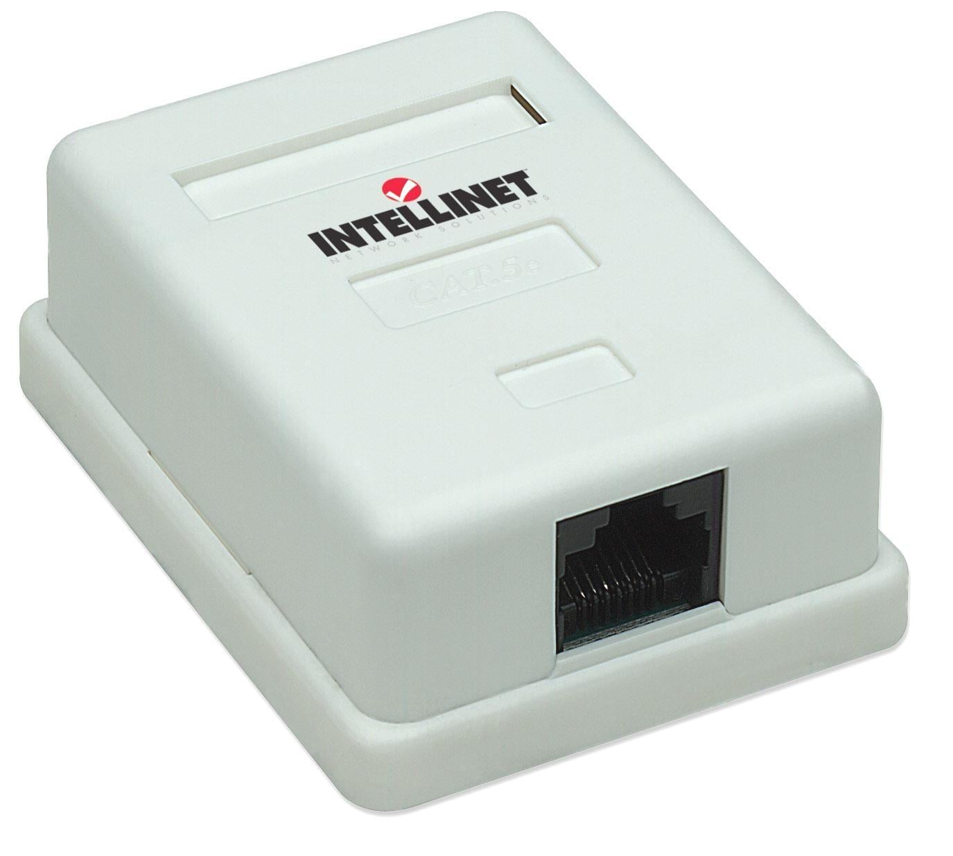 Presa a Muro con Frutto RJ45 Cat5E UTP Beige - Intellinet IWP-MD SC-1FT