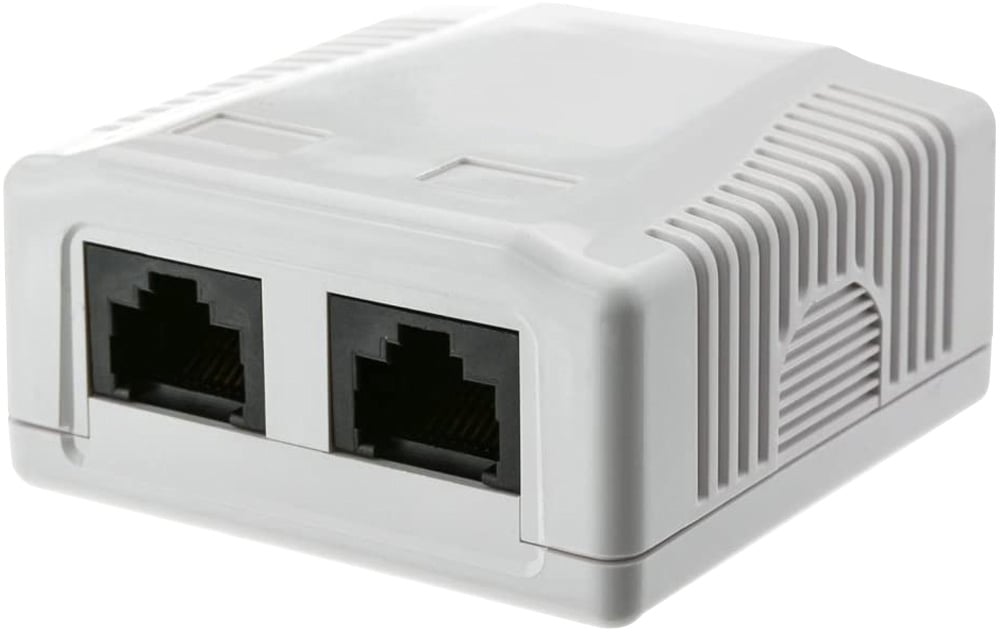 Presa a Muro con 2 Frutti RJ45 Cat6 UTP Beige - Techly Professional IWP-MD SC-2F6UT