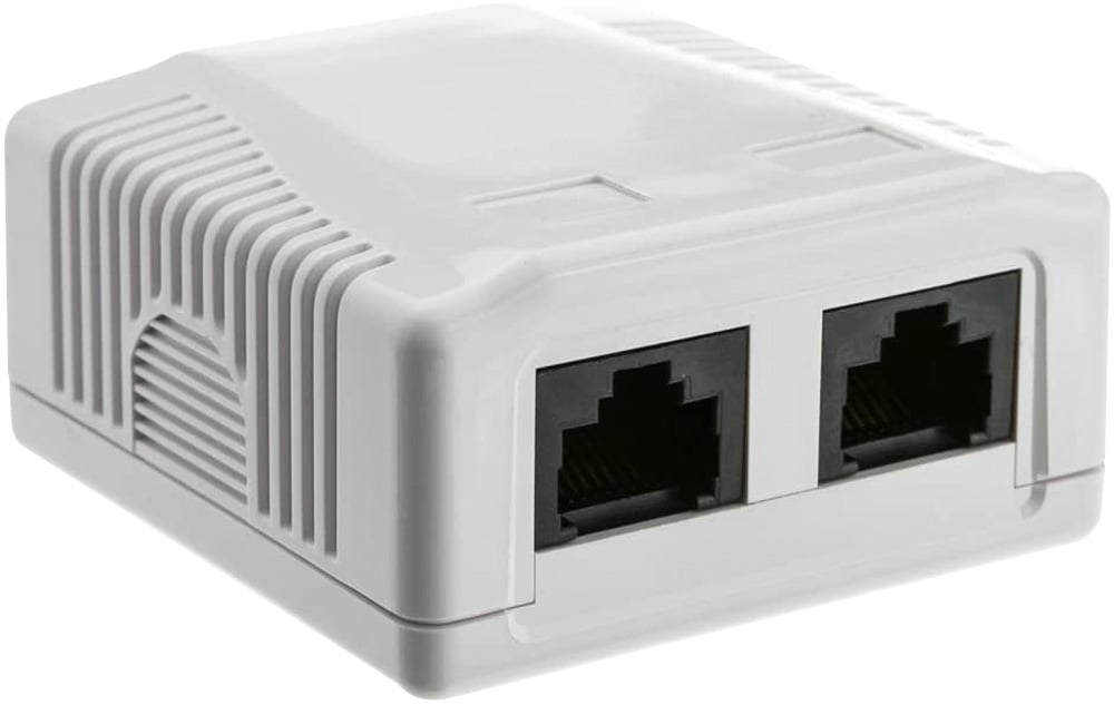 Presa a Muro con 2 Frutti RJ45 Cat6 UTP Beige - Techly Professional IWP-MD SC-2F6UT
