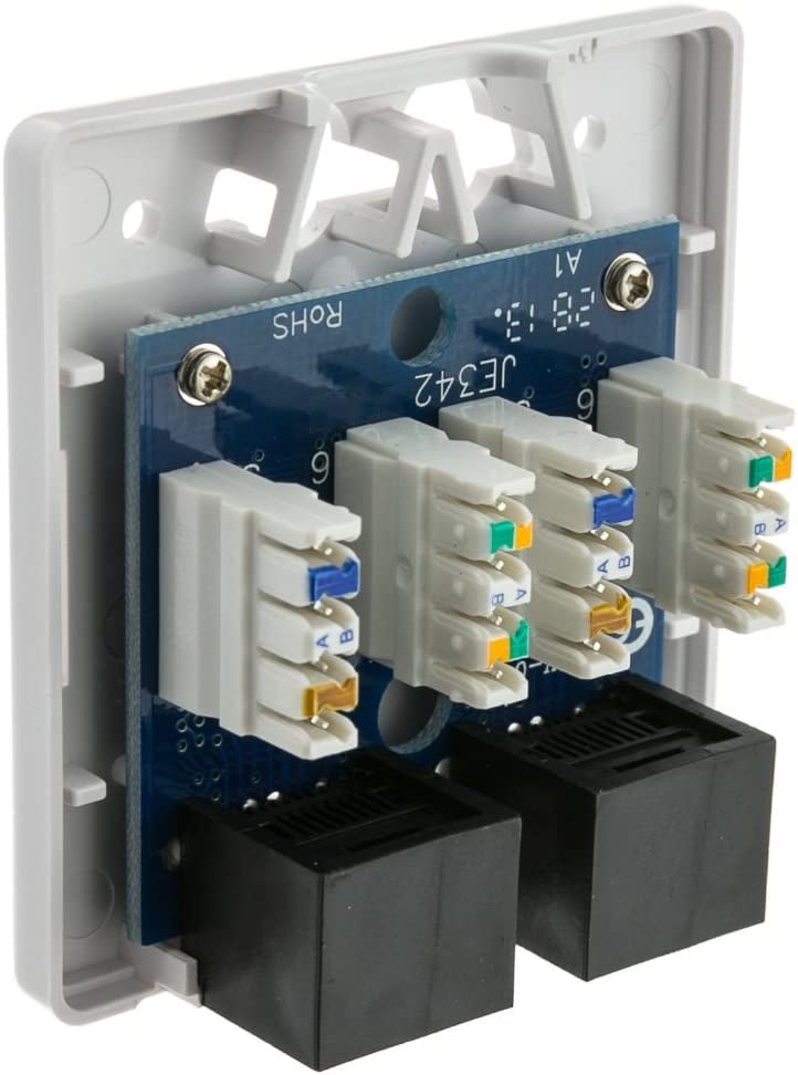 Presa a Muro con 2 Frutti RJ45 Cat6 UTP Beige - Techly Professional IWP-MD SC-2F6UT