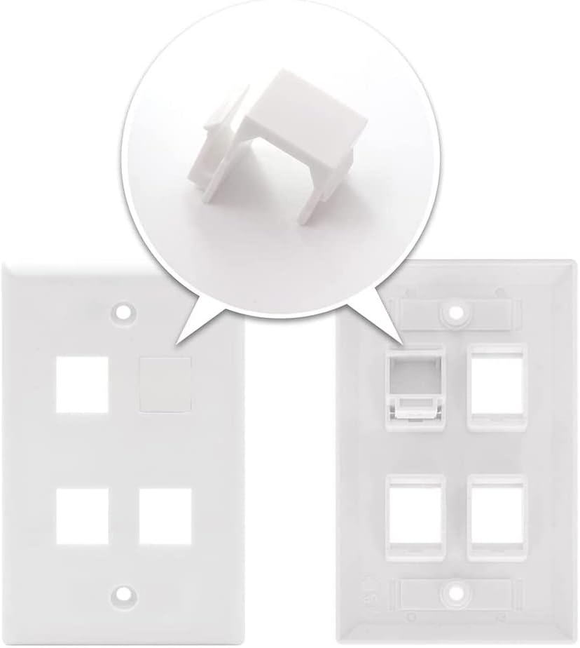 RJ 45 plug with Keystone 10 pcs - Techly Professional IWP-MD TP-WHT