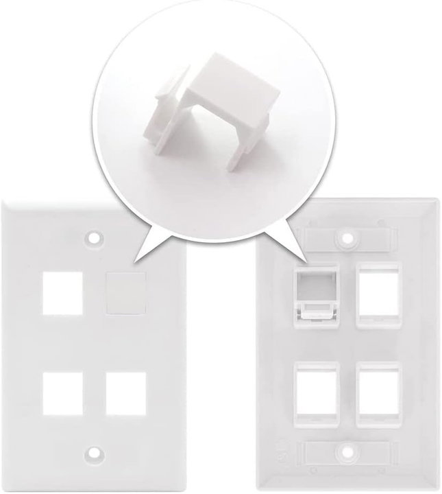 Tappo per RJ45 con Attacco Keystone 10 pz - Techly Professional IWP-MD TP-WHT