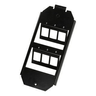 6 Keystone Module for Box Deviation 165 mm Black - Logilink IWP-MD-FL 6 BK