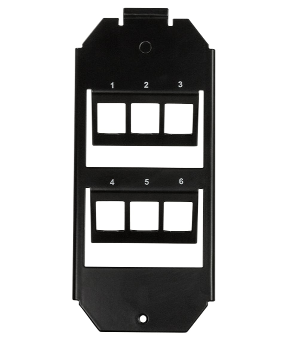 Modulo 6 Keystone per Scatola Derivazione 165 mm - Logilink IWP-MD-FL6BK