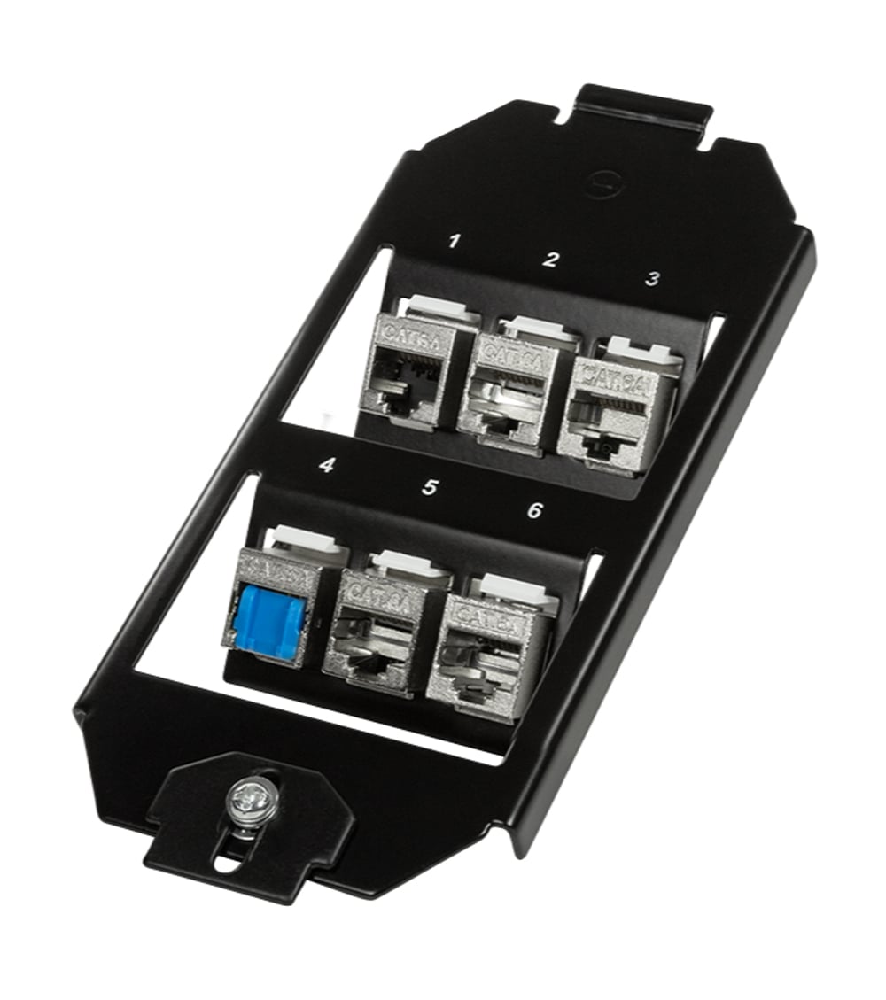 Modulo 6 Keystone per Scatola Derivazione 165 mm - Logilink IWP-MD-FL6BK