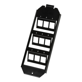 9 Keystone Module for Box Deviation 210 mm Black - Logilink IWP-MD-FL 9 BK