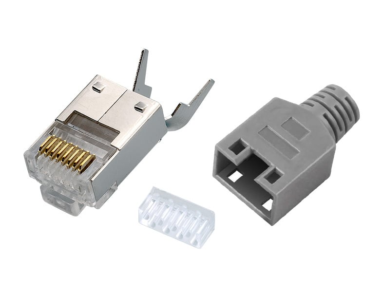 Plug per Cat5 e 6 STP con Guida e Copriconnettore - Intellinet IWP-S6