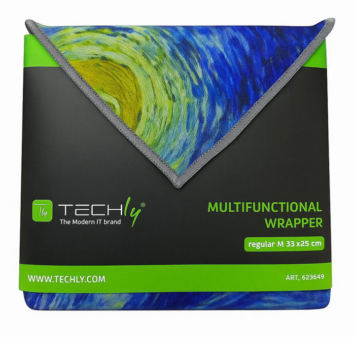 Panno Protettivo Multifunzionale Lavabile Antispruzzo per Oggetti Fragili Starry Night M - Techly IWRAPPER-V01M