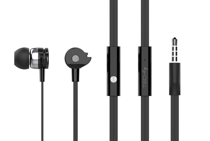 In-ear stereo headphones with black microphone - Techly SB-HP A 1 BKTY