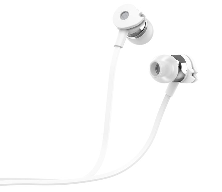 In-ear stereo headphones with white microphone - Techly SB-HP A 1 WHTY
