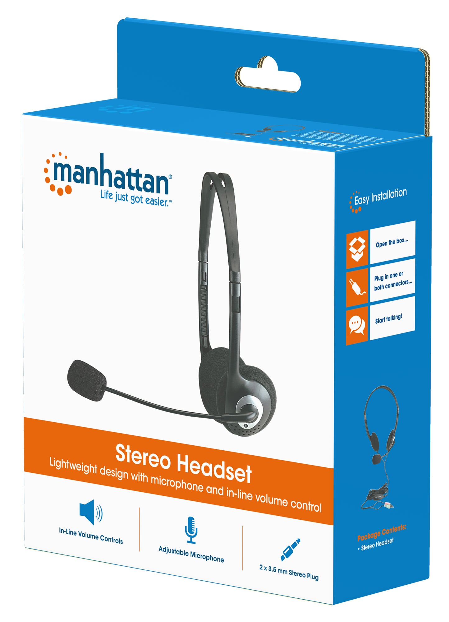 Cuffie Stereo con Microfono e Regolazione del Volume - Manhattan SB-HP3