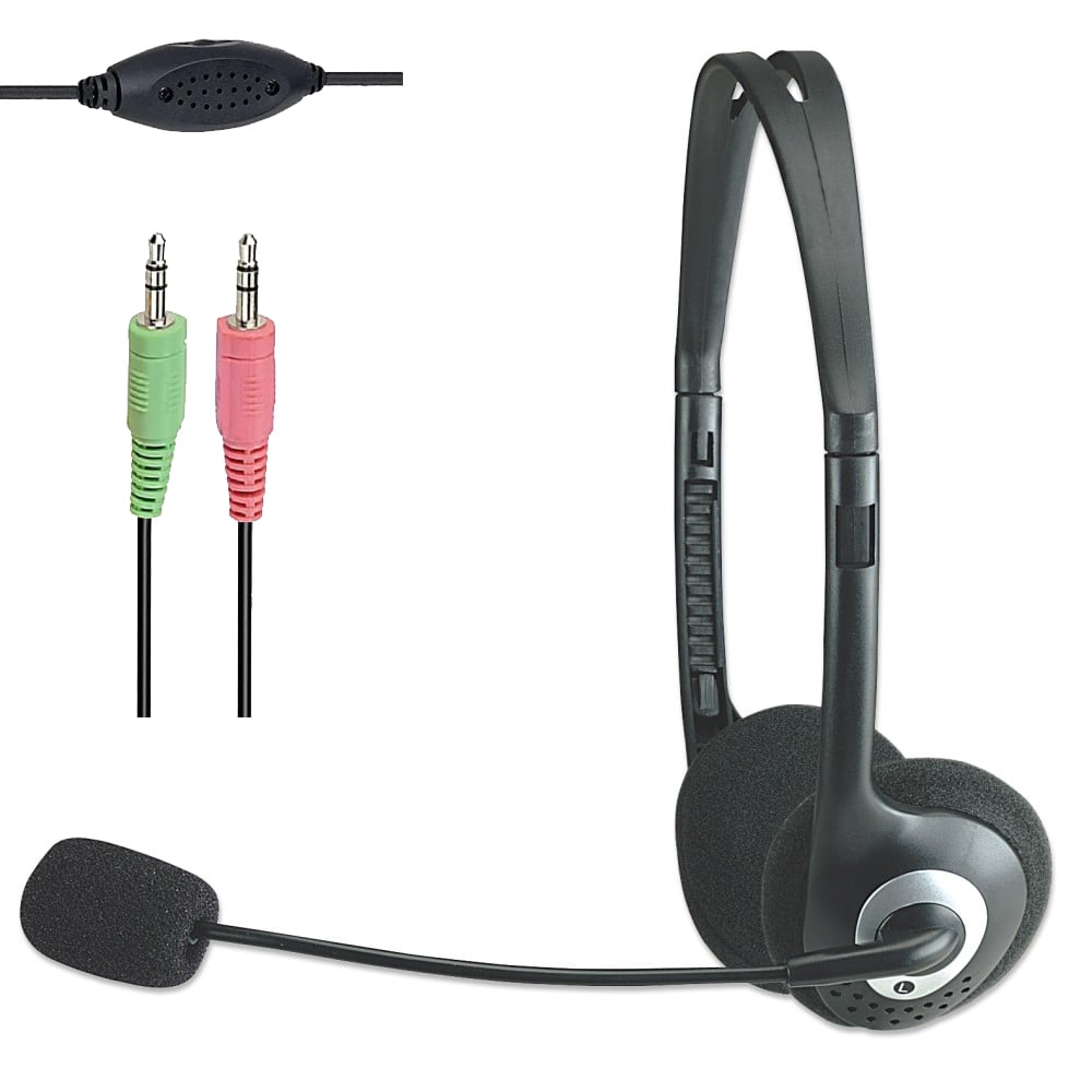 Cuffie Stereo con Microfono e Regolazione del Volume - Manhattan SB-HP3